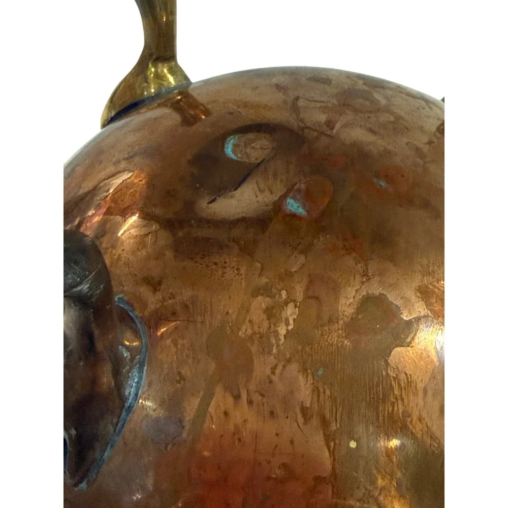 Vtg Bronze Copper Vessel Urn Pot 7